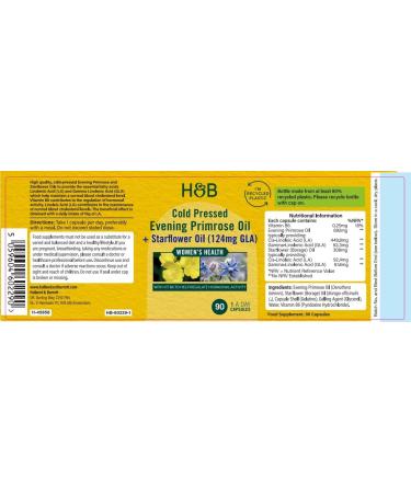 Holland & Barrett Evening Primrose Oil + Starflower Oil - 90 Capsules - Buy Online on GoSupps.com
