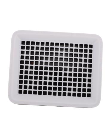FOMIYES Box Hamster Toilet Tub Tray for Bathtub Indoor Rabbit Cage Large Guinea Cage Guinea Pig Pp Small Pet 24.5X19.5X3CM Black