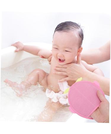 POPETPOP 3pcs Bath Towel Set - Orange Hair Bow Exfoliating Sponge & Mesh Shower Poufs for Kids | Soft Rayon Body Washcloth Tools - Buy Online on GoSupps.com