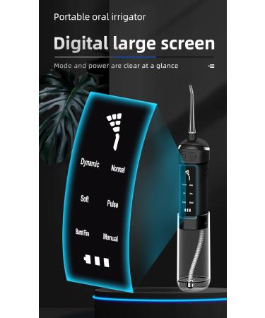 6-Mode Portable Oral Irrigator - Waterproof Water Flosser for Travel & Home Use | Black - Includes 4 Nozzles - Buy Online on GoSupps.com