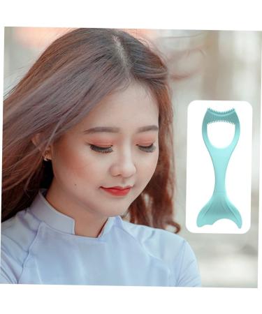 Beatifufu Mascara Brush Mascara Applicator Shield Lash Guard Silicone Makeup Brush Silicone Upper and Lower Mascara Applicator for Women Tools Silica Gel - Miss 15X5.7CM Blue - Buy Online on GoSupps.com
