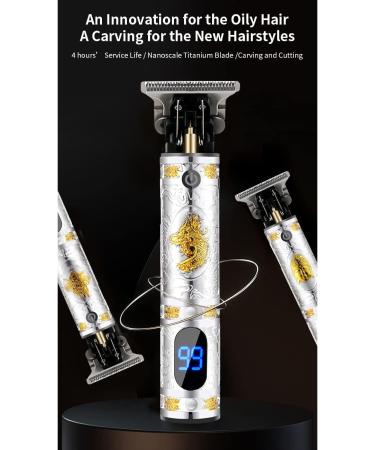 Guindxan Professional Hair Clippers Men Electric Beard Trimmer Digital Display USB Rechargeable Cordless Hair Cutting Skull - Buy Online on GoSupps.com