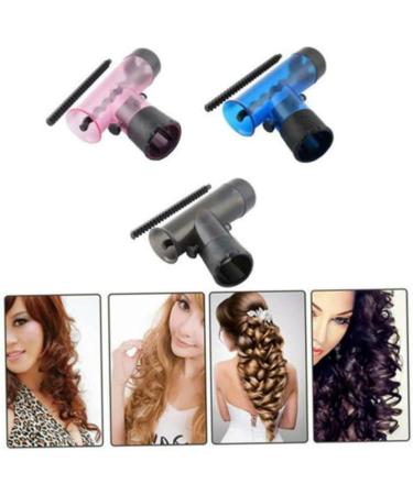Healeved 2pcs Curly Hair Tools Curly Hair Roller Hair Crimpers Hair Dryer Curls Styling Connectors Rosy - Buy Online on GoSupps.com