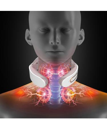 Qcwwy Neck Massager - Intelligent Cervical Massage Device with 8 Intensity Levels | Multifunctional & Electric Neck Protection for Ultimate Relaxation - Buy Online on GoSupps.com
