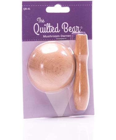 Quilted Bear Darning Mushroom: Smooth Wooden Darner for Darning Sock Holes & Knitting/Crochet Mending - Buy Online on GoSupps.com