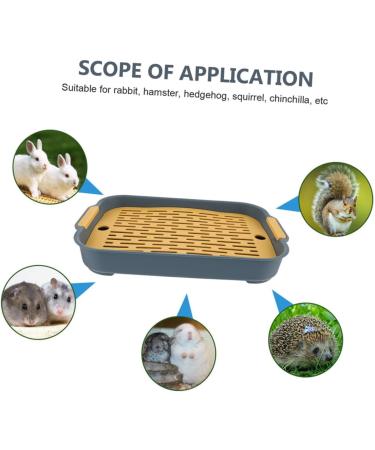 ROMISBABA 2pcs Box Rabbit Toilet Bunny Litter Toilet Guinea Pig Toilet Bunny Trainer Toilet Guinea Pig Cage Pp 27.00X18.80X4.00CM As Shown 1 - Buy Online on GoSupps.com
