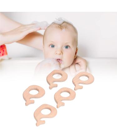 Shanrya Baby Teething Ring Set - 5pcs DIY Wooden Pacifier Chain & Childhood Disease Toys - Ideal for Jewelry Accessories - Buy Online on GoSupps.com