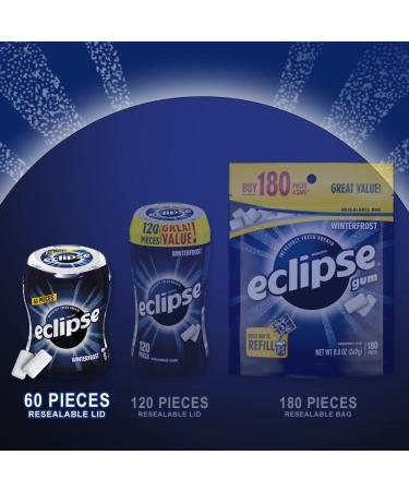 ECLIPSE Winterfrost Sugarfree Gum - 60 Count (Pack of 4) - Freshen Your Breath Anytime - Buy Online on GoSupps.com