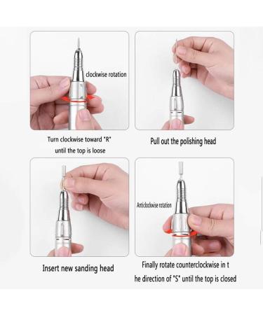 Electric Nail Drill 6 in 1 Electric Nail Files Electric Professional Nail File Kit for Acrylic Gel Nails Remover Nail File Grinder with Polishing Home Salon Use Nail B Gold - Buy Online on GoSupps.com