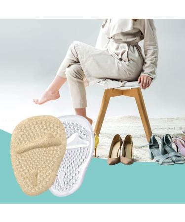 Premium Metatarsal Pads for Women - Silicone Ball of Foot Cushion Inserts | All-Day Pain Relief | Light Yellow & Transparent - Buy Online on GoSupps.com