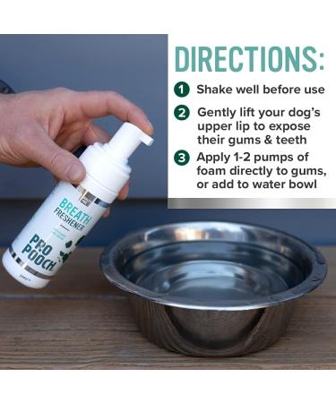 Pro Pooch Dog Breath Freshener - Combat Bad Breath, Tartar & Plaque Build Up - Dog Mouthwash for Fresh Breath & Oral Hygiene - Safe for Your Pooch or Cat - Buy Online on GoSupps.com
