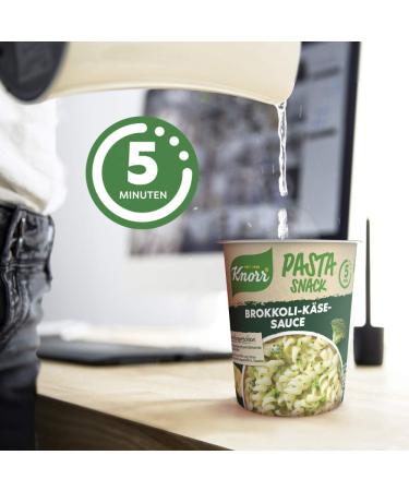Knorr Pasta Snack Pot Broccoli & Cheese - Instant 5-Minute Meal | 8 x 62g Pack - Delicious & Convenient! - Buy Online on GoSupps.com