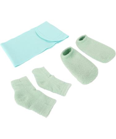 Qukaim Moisturizing Gel Socks Hydrating Gel Elbow Sleeve Moisturizing Gel Socks and Neck Wrap Sock Reusable Repairing Softening Cutin Green Blue - Buy Online on GoSupps.com