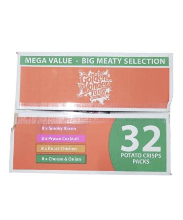 Golden Wonder Roast Chicken Cheese and Onion Smokey Bacon and Prawn Cocktails 32pkx25g | by IDEAONIC