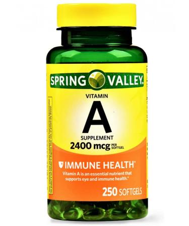 Spring Valley - Vitamin A SUPPLEMENT 2400MCG 250 Softgels