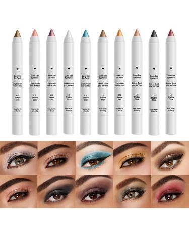 Shangdi 3-in-1 Highlighter Eyeshadow Pencil Eyeliner Stick (#01) - Creamy Brow Shaper & Inner Corner Highlighter with Sharpener - Glitter Eye Makeup for Brightening and Defining - Buy Online on GoSupps.com
