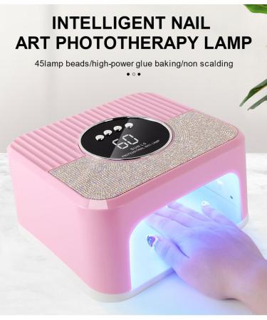 268W UV Nail Lamp - Professional LED Nail Dryer with 4 Timers & 45 Beads for Gel & Acrylic Nails LimeGirl Pink - Buy Online on GoSupps.com