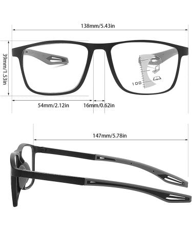 Photochrome Progressive Multifocus Reading Glasses - Self-Tinting Anti-Blue Light UV Protection Sunglasses for Outdoor Reading (2.0x Black/Gray) - Men & Women - Buy Online on GoSupps.com