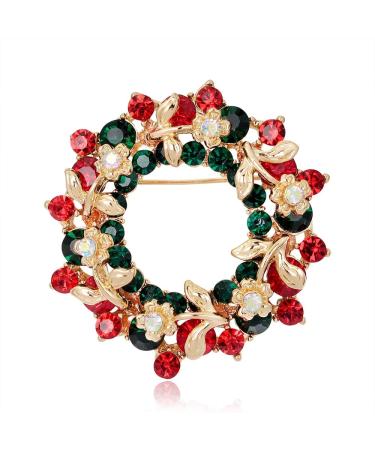 Pin Jewelry Gifts for Women Cute Inlaid Rhinestone Christmas Brooches for Women Creative Colorful Boots Snowman Pins Party Accessories Sweater Jewelry Brooches & Pins