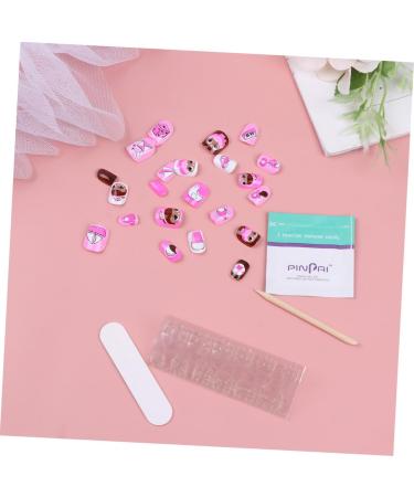POPETPOP 2 Sets Kids False Nail Colorful Kids Nail Stickers Nail Art Decals Eco-friendly Nail Stickers Kids Art Fake Nail Cartoon Finished Nail Art Child - Buy Online on GoSupps.com