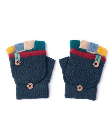 Autumn and Winter Baby Warm Gloves Child Knitted Mittens 3-6 years old Dark Green