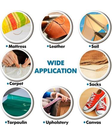 12 Heavy Duty Hand Sewing Needles Set for Upholstery, Leather, Carpet, Canvas Repair - Buy Online on GoSupps.com