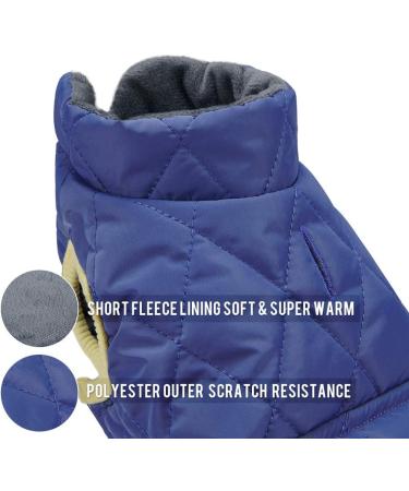 Docio XL Dog Winter Coat Cotton Padded Jacket with Crawl Bag for Small Dogs Dark Blue Vest (1 Pack) - Buy Online on GoSupps.com