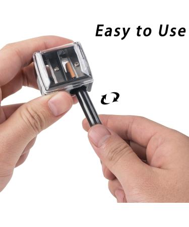 6pcs Eyeliner Sharpener Set - Dual Hole Makeup Pencil Sharpeners for Eyebrow, Eye Liner, Lip Liner, and Brow Pencil in Black - Buy Online on GoSupps.com