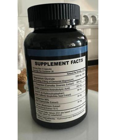 Natural Sleep Aid Supplement for Adults - Non-Habit Forming Herbal Formula with GABA L-Theanine & Reishi - 90 Vegan Capsules - Shop Internationally - Buy Online on GoSupps.com