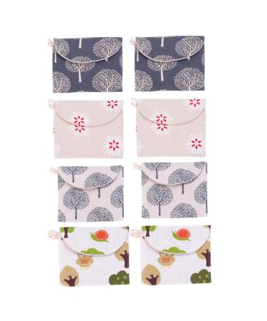 PLAFOPE 8 Pieces Sanitary Napkin Case Sanitary Napkin Organizer Menstrual Cup Bag Sanitary Napkin Bag Pad Holder