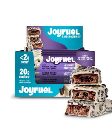 JOYFUEL Protein Bar - White Chocolate & Cookie & Cream Flavors - 