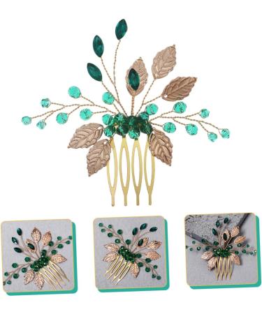 Beatifufu Rhinestone Tuck Comb Wedding Hair Comb Bridal Hair Comb Leaf Hair Accessories Prom Hair Accessories Gold Hair Accessories Leaf Hair Comb Wedding Hair Accessories - Buy Online on GoSupps.com