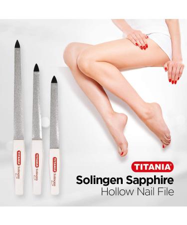 TITANIA Solingen Sapphire Hollow File 5 - Multi-Coloured 1 Pack (12.5 cm) | Premium Quality for Precision Nail Care - International Shipping Available - Buy Online on GoSupps.com