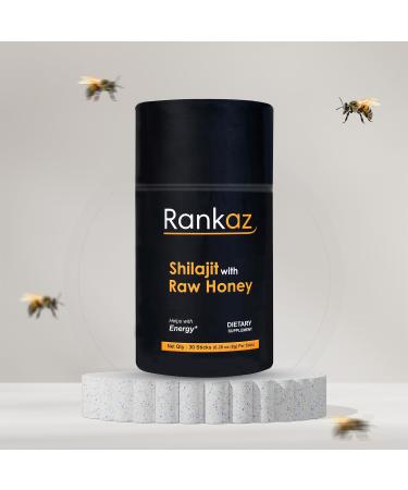Rankaz Natural Shilajit Honey Sticks Organic - 30 Sticks Shilajit Honey Fulvic Acid and Trace Minerals - Buy Online on GoSupps.com