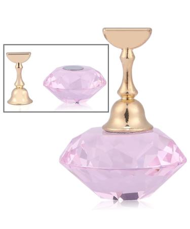 Anggrek Nail Tips Chalk Holder - Magnetic Nail Tip Exercise Stand in 3 Colors | Basic Oval Alloy & Crystal Nail Art Display Tool (Pink) - International Shipping Available - Buy Online on GoSupps.com