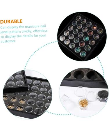 SOESFOUFU Box Nail Art Display Box Nail Polish Holder Nails Rhinestones Nail Rhinestone Nails Accessories Beads Storage Organizer Earring Organizer Jewels for Nails Manicure Decorate Pvc - Buy Online on GoSupps.com