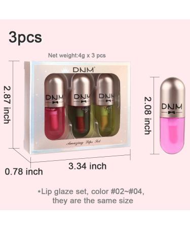 BINGBRUSH Color Changing Lip Gloss Set - 3 Pcs Tinted Plumping Lipstick & Moisturizing Lip Balm - Peach Strawberry Red Cherry - Longlasting High-Shine Lip Care - International Shipping Available - Buy Online on GoSupps.com