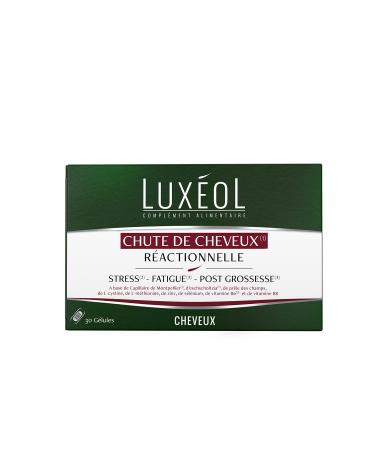 LUX OL - Reactive Hair Loss - Helps Prevent Passing Hair Loss - Stress Fatigue Post-Pregnancy - Zinc Vitamin B6 B8 - Made in France - 1 Month Program - 30 Capsules