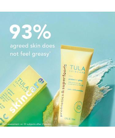 TULA Protect + Glow Sunscreen Gel SPF 30 | Non-Greasy, Reef-Safe & Pollution Protection - Buy Online on GoSupps.com