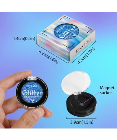 Afflano Holographic Eyeshadow Glitter - Silver Blue Multichrome Duo Chrome Eyeshadow - Buy Online on GoSupps.com