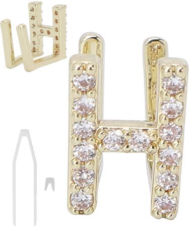 Hip Hop Tooth Brace Capital Letter H Halloween Decoration with Easy Wearfor Hip Hop Fashion Shows or Music Concerts (Gold) - Buy Online on GoSupps.com