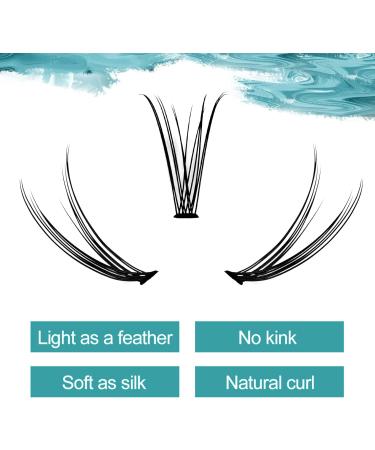 Individual Cluster Lashes C Curl 0.10mm 13mm 120Pcs | Soft 3D Effect DIY Eyelash Extensions - RR-13mm Clusters-YW-0.10-C - Buy Online on GoSupps.com