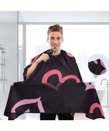 Waterproof Barber Cape - Colorful Heart & Cheetah Haircut Bib for Men & Women | Perfect for Valentine's Day - Buy Online on GoSupps.com