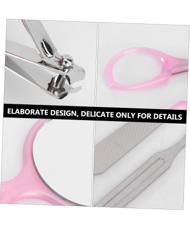 DRESSOOS 8 in 1 Nail File Stainless Double Bun Nail Trimming Kit Camping Accessory Nail Kit Nail Kit Mirroraid Travel Accessories Nail Trimmer The Mirror Suite Manicure Pink medium Pink - Buy Online on GoSupps.com