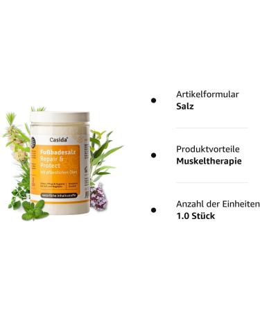 Casida Foot Bath Salt - Repair & Protect Against Foot & Nail Fungus Odor & Care - 375g International Shipping Available - Buy Online on GoSupps.com