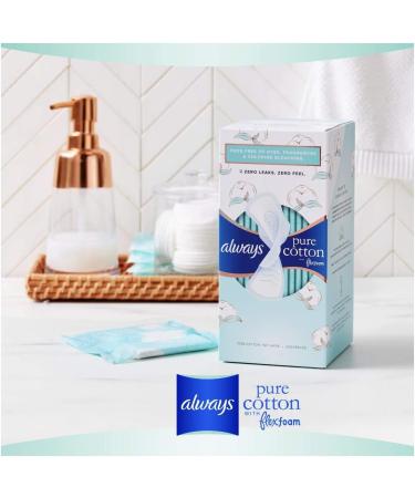 Always Pure Cotton with Flexfoam 12 Pads Size 2 - Absorbent & Comfortable Protection - Buy Online on GoSupps.com