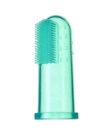 Baby Finger Toothbrush with Case - Silicone Gum Massager for Babies and Toddlers | Oral Hygiene Essentials for Newborns | Green - Buy Online on GoSupps.com