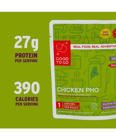 GOOD TO-GO Chicken Pho - Dehydrated Backpacking & Camping Food | Lightweight Single Serving - Buy Online on GoSupps.com