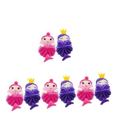 Angoily 8 Pcs Bath Ball Bath Bathing Bath Scrubber Bath Sponge Kids Body Wash Balls Exfoliating Shower Sponge Pouf Wash Loofah Cartoon Exfoliating Balls or Child Household Bath Net