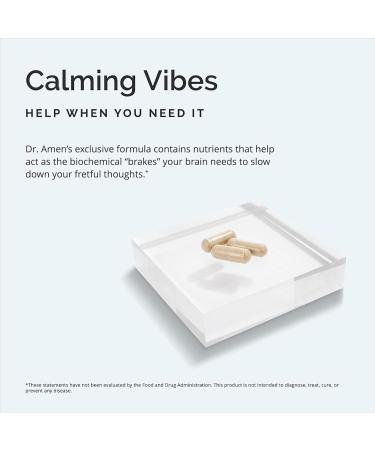 BRAINMD Dr Amen GABA Calming Support - 90 Capsules Pack of 2 - Promotes Relaxation - Contains Magnesium Vitamin B6 & Lemon Balm - 180 Total Servings 90 Servings (Pack of 2) - Buy Online on GoSupps.com